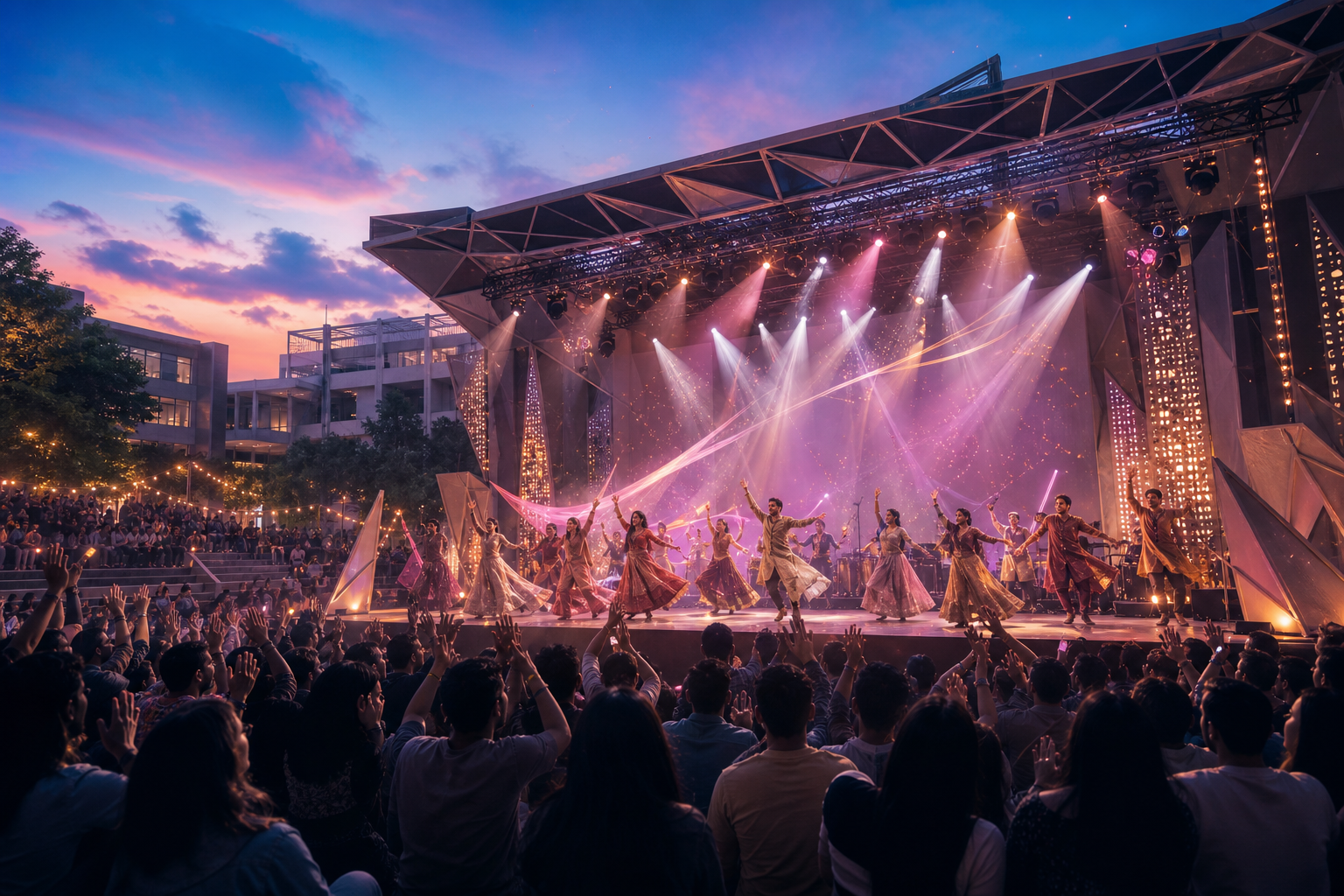 Cultural performance on a modern stage